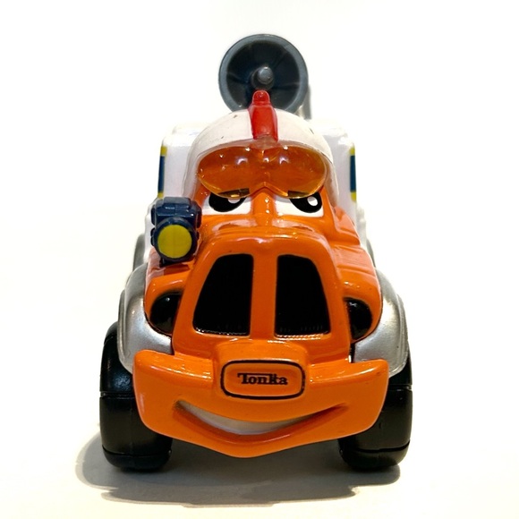 Vintage 2002 Lil Chuck Tonka Truck Toy Car Smiling Orange White Maisto Hasbro - Picture 2 of 10